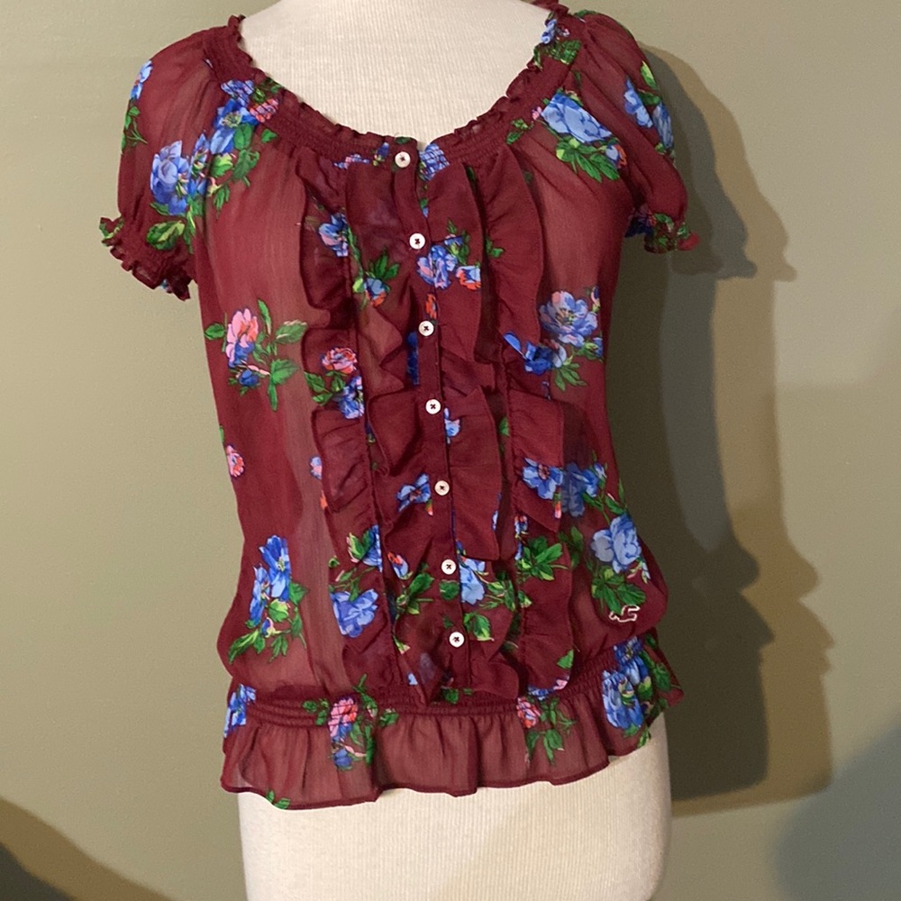 Hollister flowered shirt